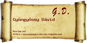 Gyöngyössy Dávid névjegykártya